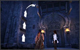 Stand on a wall and jump in the direction of a crack - City of Light - Tower of Ahriman - City of Light - Prince of Persia - Game Guide and Walkthrough