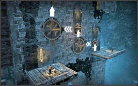 Pull the metal ring again and use the wall to go one level higher - City of Light - Tower of Ahriman - City of Light - Prince of Persia - Game Guide and Walkthrough
