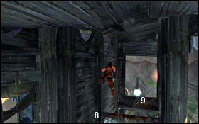 Lean out the camera over the edge and look for the hoop on a huge central platform - The Vale - Machinery Ground - Light Seeds - The Vale - Prince of Persia - Game Guide and Walkthrough