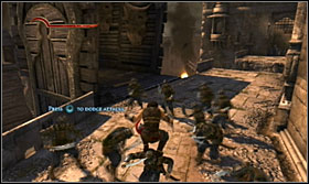 Once again move to the end and use the wallrun to jump onto the next part of the wall - Walkthrough - The Ramparts - Walkthrough - Prince of Persia: The Forgotten Sands - Game Guide and Walkthrough