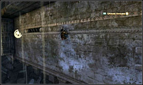 Step onto the switch and jump towards the wall to grab the fissure - Walkthrough - The Palace Courtyard - Walkthrough - Prince of Persia: The Forgotten Sands - Game Guide and Walkthrough