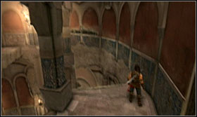 Stand between the cascades, freeze time and bounce off of them to get higher - Walkthrough - The Baths - Walkthrough - Prince of Persia: The Forgotten Sands - Game Guide and Walkthrough