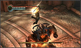 After a few times his health will fall and Ratash will kneel down - Walkthrough - The Throne Room - Walkthrough - Prince of Persia: The Forgotten Sands - Game Guide and Walkthrough