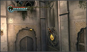 Wallrun onto the switch and use Flight again while jumping off the second pole - Walkthrough - The Terrace - Walkthrough - Prince of Persia: The Forgotten Sands - Game Guide and Walkthrough