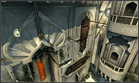 Press the fourth switch and immediately bounce off towards the pole coming out of the wall - Walkthrough - The Terrace - Walkthrough - Prince of Persia: The Forgotten Sands - Game Guide and Walkthrough