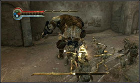 After the scene, you will have to fight a big sand monster and a dozen of smaller ones - Walkthrough - The Ruins of Rekem - Walkthrough - Prince of Persia: The Forgotten Sands - Game Guide and Walkthrough