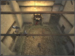 Go left and roll to room by the gap in the smashed door - Harbor District - Walkthrough - Prince of Persia: The Two Thrones - Game Guide and Walkthrough