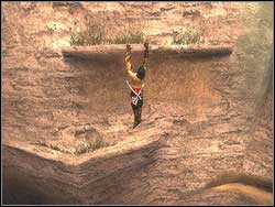 Moving with short jumps, go right to the end of the crack - The Tunnels - Walkthrough - Prince of Persia: The Two Thrones - Game Guide and Walkthrough