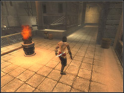 Go to the revolving mechanism with the horizontal bar and switch the lever - The Fortress - Walkthrough - Prince of Persia: The Two Thrones - Game Guide and Walkthrough