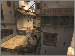 Come up near brink of the abyss right from the fountain - The Balconies - Walkthrough - Prince of Persia: The Two Thrones - Game Guide and Walkthrough