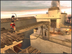 Eliminate the alarmed Guard and the Archer - The Dark Alley - Walkthrough - Prince of Persia: The Two Thrones - Game Guide and Walkthrough