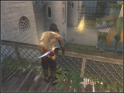 Go to the direction of the temple courtyard, right from the fountain - The Temple Rooftops - Walkthrough - Prince of Persia: The Two Thrones - Game Guide and Walkthrough