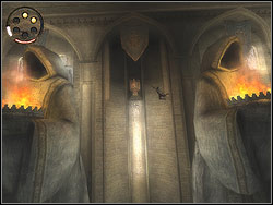 Run horizontally over the wall extending your run with Daggertail on the burning torch - The Temple - Walkthrough - Prince of Persia: The Two Thrones - Game Guide and Walkthrough