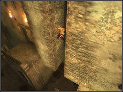 Farah will show up down below, in the distant part of the backyard - The Market District - Walkthrough - Prince of Persia: The Two Thrones - Game Guide and Walkthrough