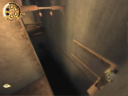 Switch on the panoramic view to estimate the distance to the nearest bar - The Plaza - Walkthrough - Prince of Persia: The Two Thrones - Game Guide and Walkthrough