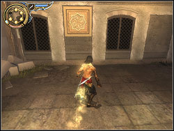Come up the pile regardless of the method you have chosen to control the courtyard and after the struggle stick the dagger into it - you will receive the Power of Sands of Time - Wind of Sand - The Upper City - Walkthrough - Prince of Persia: The Two Thrones - Game Guide and Walkthrough