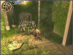 If something goes wrong and the Sand Guard will call backup you will have to fight with a few supernumerary Thralls - The City Gardens - Walkthrough - Prince of Persia: The Two Thrones - Game Guide and Walkthrough