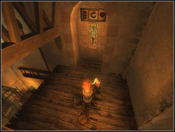 Go over the platform straight ahead and stop behind the bend - The Royal Workshop - Walkthrough - Prince of Persia: The Two Thrones - Game Guide and Walkthrough