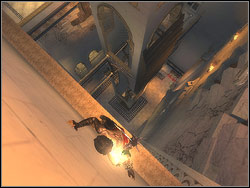 Jump upwards, catch the dyke enclosing the terrace - The Palace Entrance - Walkthrough - Prince of Persia: The Two Thrones - Game Guide and Walkthrough