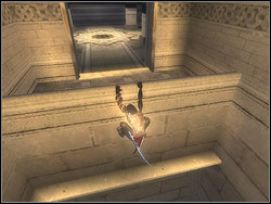 After moving behind the bend take off upwards to the next ledge - The Upper Tower - Walkthrough - Prince of Persia: The Two Thrones - Game Guide and Walkthrough