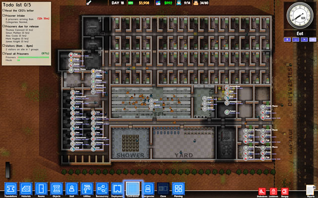 When the contraband is discovered by the guard chef, you obtain also an access to a new bookmark in the bottom part of interface (screen above) - Contraband - Prison Architect - Alpha 11 - Game Guide and Walkthrough