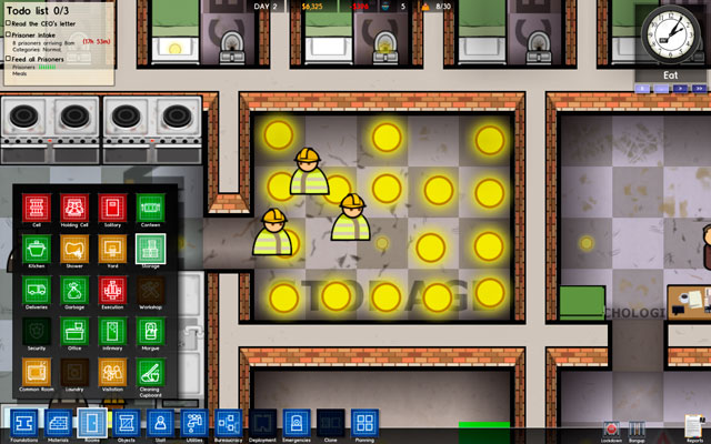 It means that this place holds all disassembled objects and devices, as well as excess materials (e - Storage - Rooms - Prison Architect - Game Guide and Walkthrough