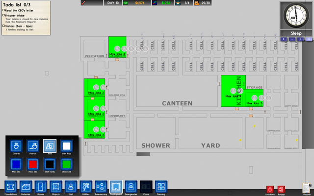 In fact, the most important option in the deployment menu doesn't concern guards, but prisoners - Deployment - Prison Architect - Game Guide and Walkthrough
