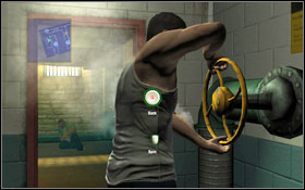 You will see Sucre and Abruzzi looking at a huge devil's head projected on a wall #1 - Walkthrough - Chapter 4 - Walkthrough - Prison Break: The Conspiracy - Game Guide and Walkthrough