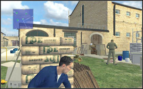 Go round the car while avoiding being spotted by the guard #1, afterwards you will have to sneak by the warehouse keeper once more #2 - Walkthrough - Chapter 5 - Walkthrough - Prison Break: The Conspiracy - Game Guide and Walkthrough