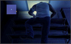 Wait a bit to make sure Bellick doesn't surprise you and then return upstairs following the same path you used before - around, while hiding behind the pillars #1 - Walkthrough - Chapter 6 - Walkthrough - Prison Break: The Conspiracy - Game Guide and Walkthrough