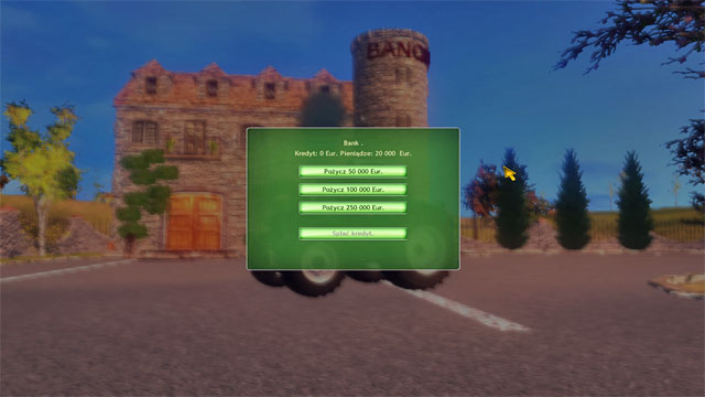 There are three amounts that you can choose from at the bank. - General information - Farm development - Professional Farmer 2014 - Game Guide and Walkthrough
