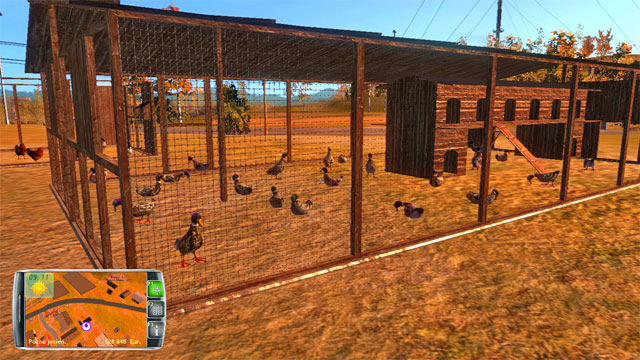 Ducks are kept in a cage. - Animal keeping - Farm development - Professional Farmer 2014 - Game Guide and Walkthrough