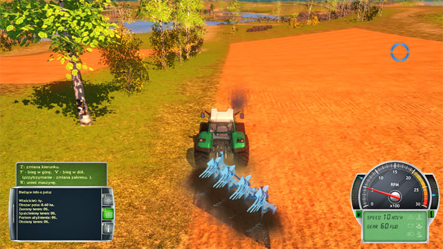 Start plowing the field from the rim. - Getting acquainted with the farm and first works - The Career Mode - Professional Farmer 2014 - Game Guide and Walkthrough