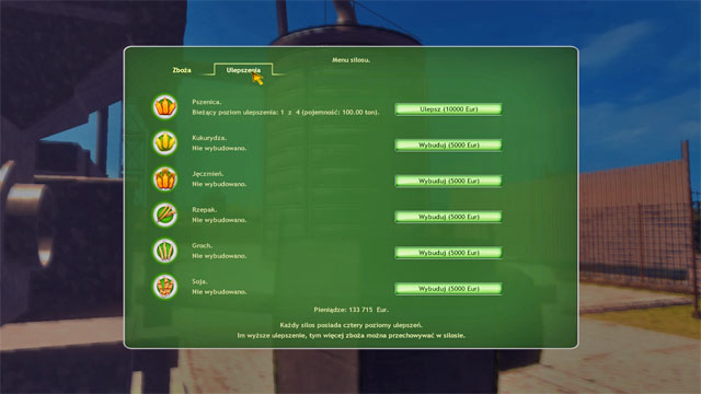 Upgrade your wheat silo. - Getting acquainted with the farm and first works - The Career Mode - Professional Farmer 2014 - Game Guide and Walkthrough