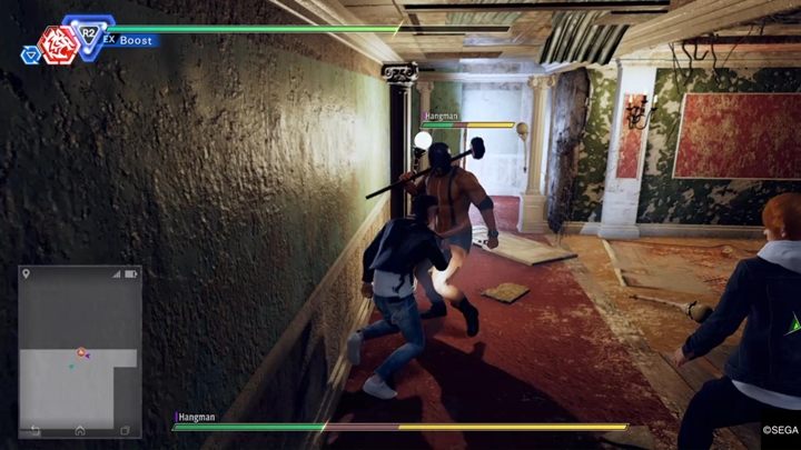 Step back now and go in the direction of the marker - open the door and start fighting - Chapter 12 Behind Closed Doors | Judgment Walkthrough - The main storyline - Judgment Guide