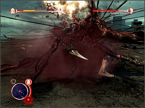 It is quite difficult to have a full health bar and access to devastator attacks, so I advise you to finish the Supreme Hunter in a very risky way - One Thousand Suns | Walkthrough - Walkthrough - Prototype Game Guide & Walkthrough