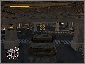 Right after you leave the base, turn left and follow that road until you reach a road covered with a bridge - this tunnel is a zone practically unavailable for monsters tentacles - The Stolen Body | Walkthrough - Walkthrough - Prototype Game Guide & Walkthrough