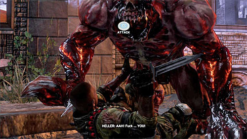 A last scene of a prologue is a kind of fight with smaller mutated monster and in this case the only way to keep Heller alive is to mash X - [Main mission 1] Meet Your Maker | Main missions - Main missions - Prototype 2 Game Guide