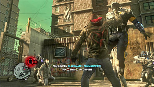 This level starts in location [292, 1313] and your first objective is to hit Blackwatch commander (X button) - [Main mission 3] The Strong Survive | Main missions - Main missions - Prototype 2 Game Guide