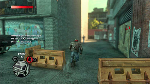 But in this particular case I do not advise running over the walls, because your main task now is to find some secluded place, where enemies will lose Heller - [Main mission 3] The Strong Survive | Main missions - Main missions - Prototype 2 Game Guide