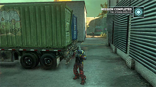 After getting to the other river back, focus on finding a hideout to lose the chase - [Main mission 3] The Strong Survive | Main missions - Main missions - Prototype 2 Game Guide