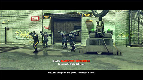 The game probably wont allow you to kill all enemies at once, because after a while you should see a cut-scene showing another group of enemies joining the fight - [Main mission 7] Feeding Time | Main missions - Main missions - Prototype 2 Game Guide