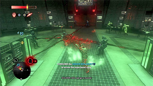Right after beginning of the fight I suggest using the Black Hole attack (hold Y button), because most of enemies should stand in front of Heller and not far from him - [Main mission 7] Feeding Time | Main missions - Main missions - Prototype 2 Game Guide