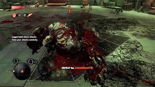 Of course you do not have to use rockets to deal with him, because you can as well rely on quick attacks with tendrils for example (Y button) to inflict damage to boss (screen above) - [Main mission 7] Feeding Time | Main missions - Main missions - Prototype 2 Game Guide