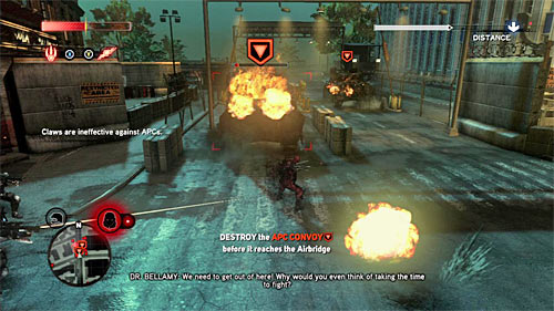 Start attacking APCs at once - youll find them in location [141, 1153] - [Main mission 8] The Lab Rat | Main missions - Main missions - Prototype 2 Game Guide