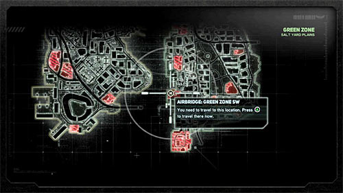 Once you see the New York map, locate the landing area - Green Zone SW, in location [624, 1451] - [Main mission 13] The Airbridge | Main missions - Main missions - Prototype 2 Game Guide