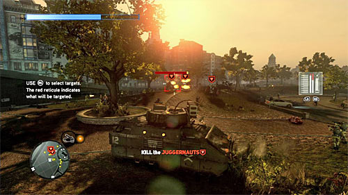 This task is nothing special, but the most important thing is not to let juggernauts get close to your vehicle - [Main mission 14] Enemies and Allies | Main missions - Main missions - Prototype 2 Game Guide