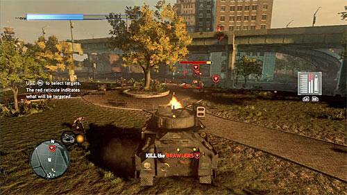 The bridge can be found in location [793, 1255] and after reaching the shiny circle, more brawlers will appear in the area - [Main mission 14] Enemies and Allies | Main missions - Main missions - Prototype 2 Game Guide