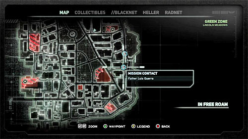 In order to start this mission, you have to get to location [962, 1402], specifically to the shiny circle on the ground - [Main mission 16] The White Light | Main missions - Main missions - Prototype 2 Game Guide