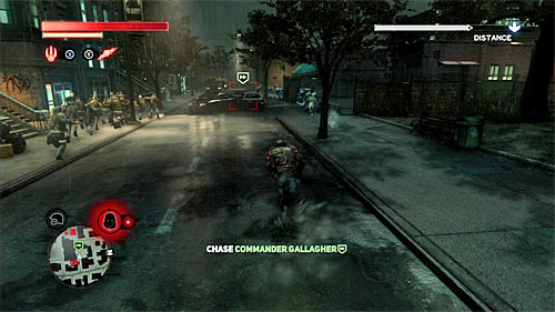 IGNORE Blackwatch soldiers stationing in the area and start chasing Gallagher - [Main mission 16] The White Light | Main missions - Main missions - Prototype 2 Game Guide